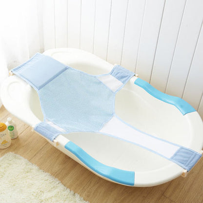 Clean beauty baby shower cross bath net adjustable safety bath bed children baby wash anti-skid bath net