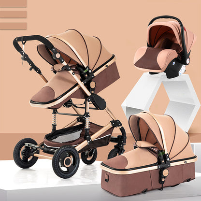 Foreign trade hot-selling baby stroller can sit reclining foldable shock absorber baby stroller high landscape portable child stroller