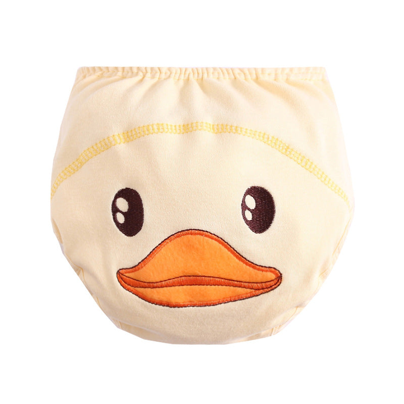 Diaper three-layer training pants embroidery pull-up pants cloth diaper solid color diaper pants diaper pocket