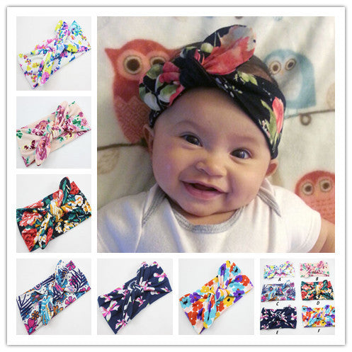 Children's baby print cross hair band Photo shoot headband wholesale New simple bohemian fashion hair accessories