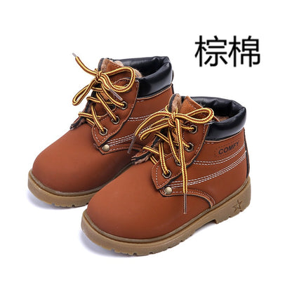 Children's snow boots warm Martin boots England beef tendon bottom boots children's cotton shoes AliExpress Tong Amazon
