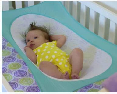 Pure color Infant Baby Hammock For Newborn Kid Sleeping Bed Safe Detachable Baby Cot Crib Elastic Hammock With Adjustable Net