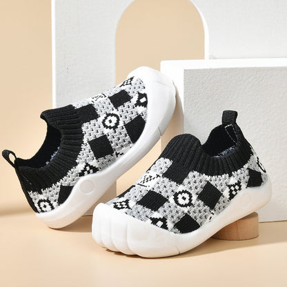 Baby mesh shoes, breathable mesh sports shoes, children's flying woven casual shoes, soft bottom toddler shoes, children's shoes
