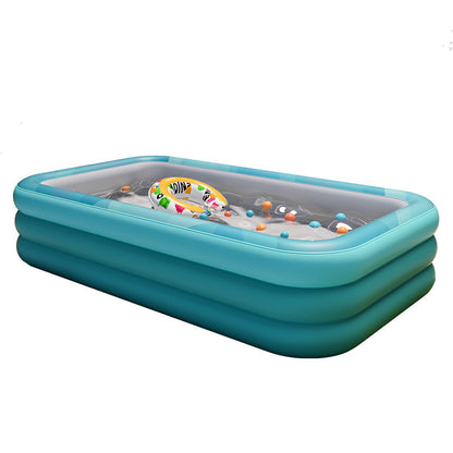 Inflatable swimming pool free of installation, open and ready to use, thickened swimming pool, large children's bathing pool, paddling pool