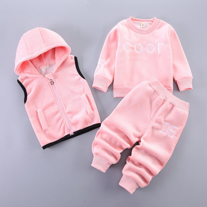 Children's clothing 2023 spring new children's clothing baby three-piece suit girls spring clothes spring boys suits