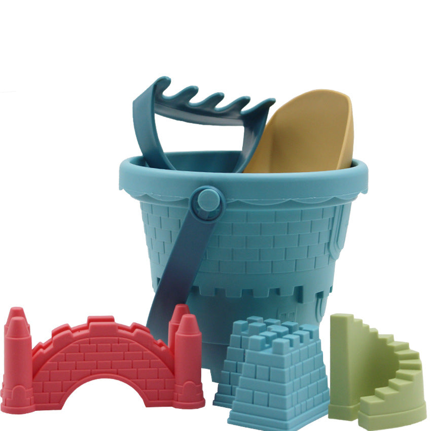 Children's castle beach toy bucket