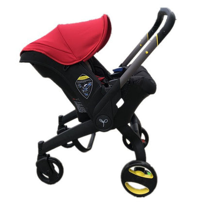 Baby 0-24 months four-in-one four-wheel aluminum alloy frame reversible stroller
