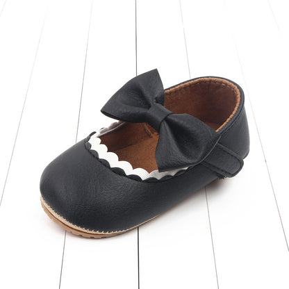 Spring and autumn baby princess shoes 0-1 years old baby shoes soft bottom non-slip toddler shoes bowknot 2766