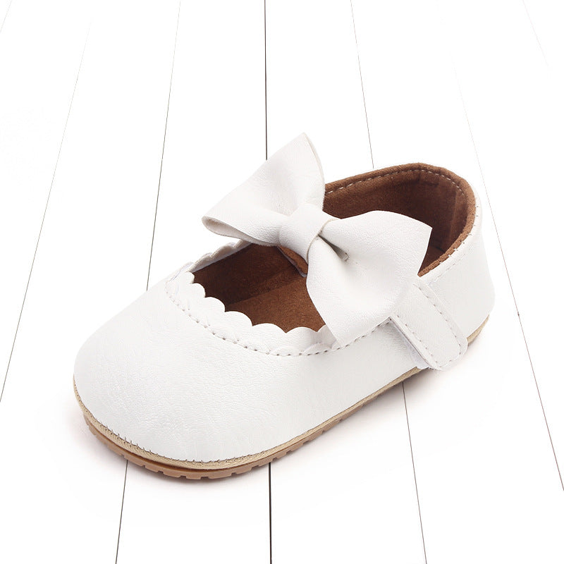 Spring and autumn baby princess shoes 0-1 years old baby shoes soft bottom non-slip toddler shoes bowknot 2766