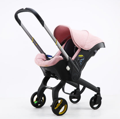 Newborn baby trolley multifunctional four-in-one basket safety seat lightweight foldable two-way car