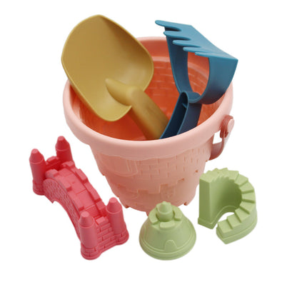 Children's castle beach toy bucket