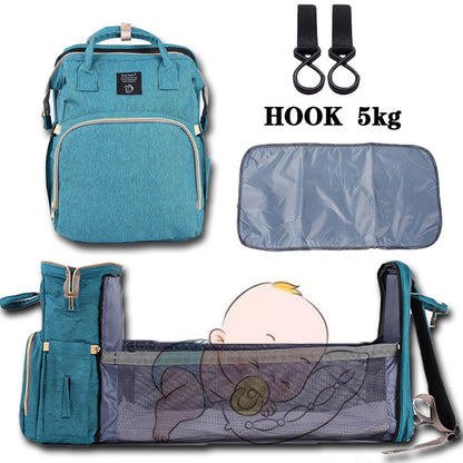 Mommy mother and baby backpack is portable, multi-functional and large-capacity for summer